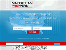 Tablet Screenshot of mainstreampreppers.com